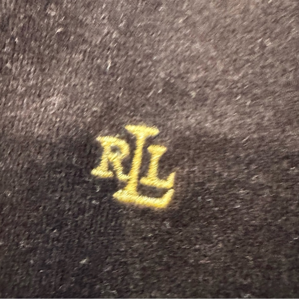 LAUREN RALPH LAUREN Black Gold Tone Hdwr Women’s Velvet Jacket Size PP Petite - Picture 4 of 10